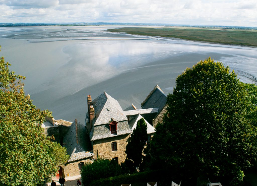 view from Mont Saint Michel abbey