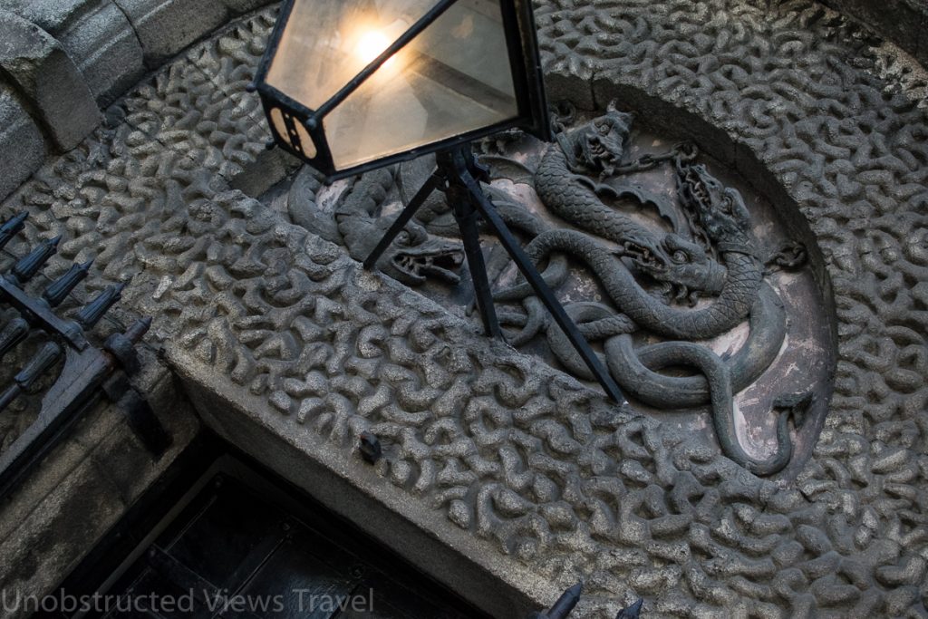 Serpents above the entrance